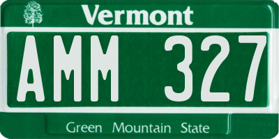 VT license plate AMM327