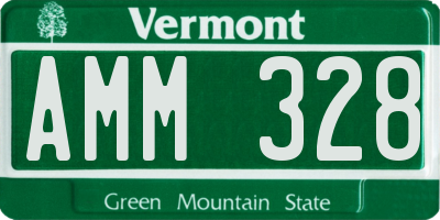 VT license plate AMM328