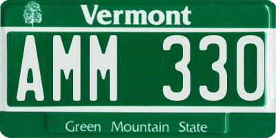 VT license plate AMM330