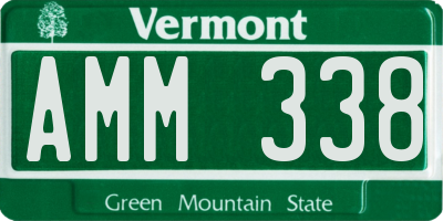 VT license plate AMM338