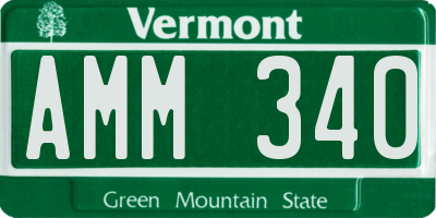 VT license plate AMM340