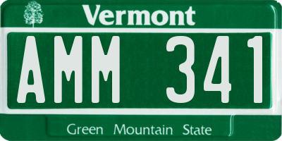 VT license plate AMM341