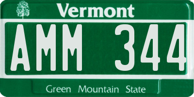 VT license plate AMM344