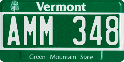 VT license plate AMM348