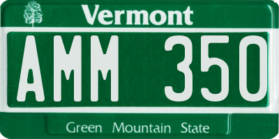 VT license plate AMM350