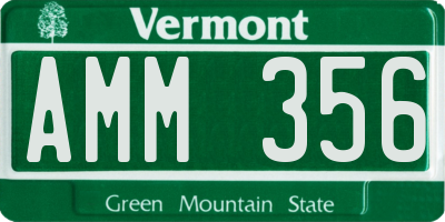VT license plate AMM356