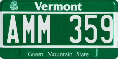 VT license plate AMM359