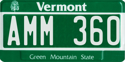 VT license plate AMM360