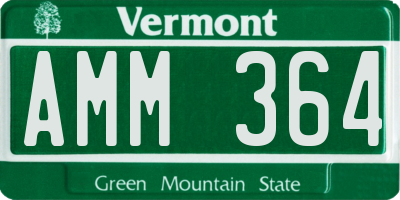 VT license plate AMM364