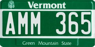 VT license plate AMM365