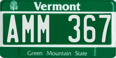 VT license plate AMM367