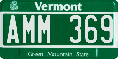 VT license plate AMM369