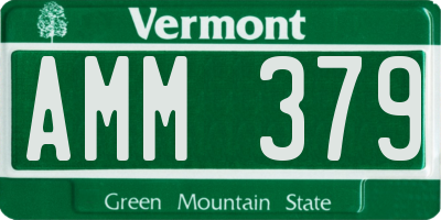 VT license plate AMM379