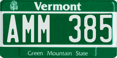 VT license plate AMM385