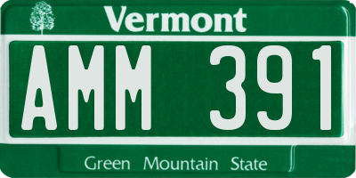 VT license plate AMM391