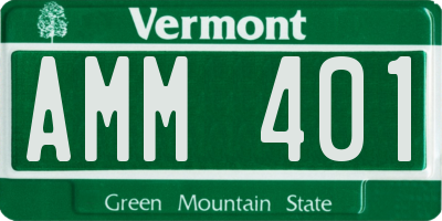 VT license plate AMM401
