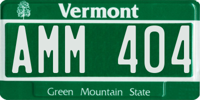 VT license plate AMM404