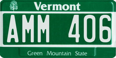 VT license plate AMM406