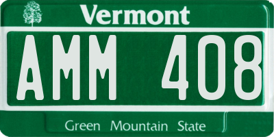 VT license plate AMM408