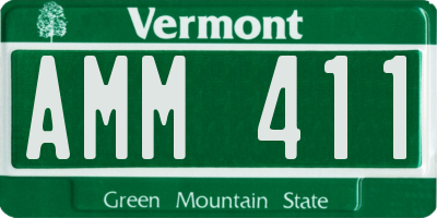 VT license plate AMM411