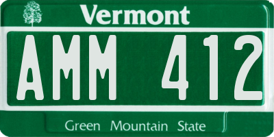 VT license plate AMM412