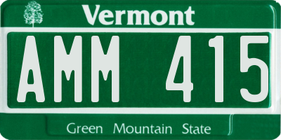 VT license plate AMM415