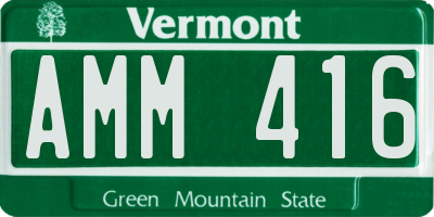 VT license plate AMM416