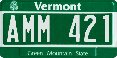 VT license plate AMM421