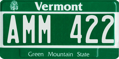 VT license plate AMM422