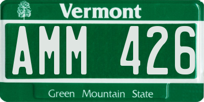 VT license plate AMM426