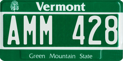 VT license plate AMM428