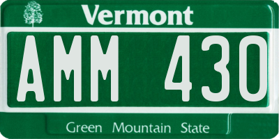 VT license plate AMM430
