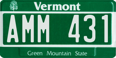 VT license plate AMM431