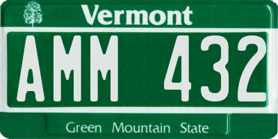 VT license plate AMM432
