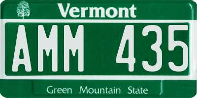 VT license plate AMM435