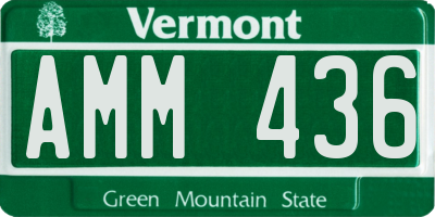 VT license plate AMM436