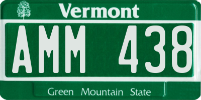 VT license plate AMM438