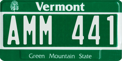 VT license plate AMM441