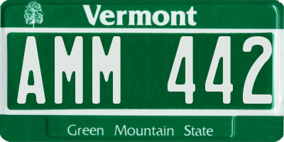 VT license plate AMM442