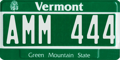 VT license plate AMM444