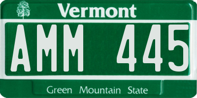 VT license plate AMM445