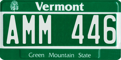 VT license plate AMM446