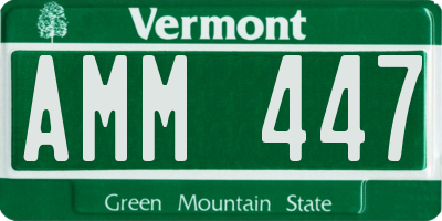 VT license plate AMM447