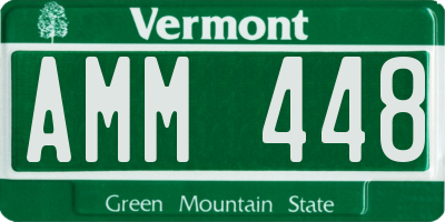 VT license plate AMM448