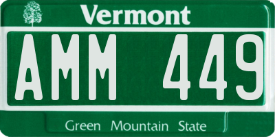 VT license plate AMM449