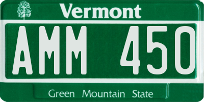 VT license plate AMM450