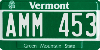 VT license plate AMM453