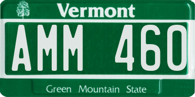 VT license plate AMM460