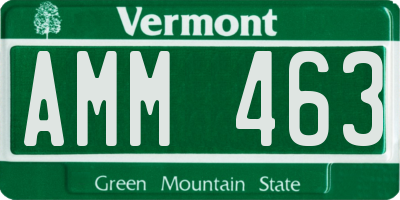 VT license plate AMM463