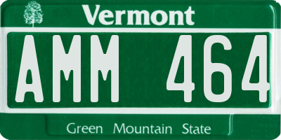 VT license plate AMM464